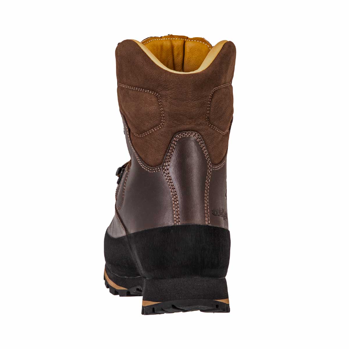 Botte de chasse Vulcano Browning avec semelle Vibram et pare pierre intégral. Cuir huilé et nubuck. Idéale terrain rocailleux, pentes et sols instables.