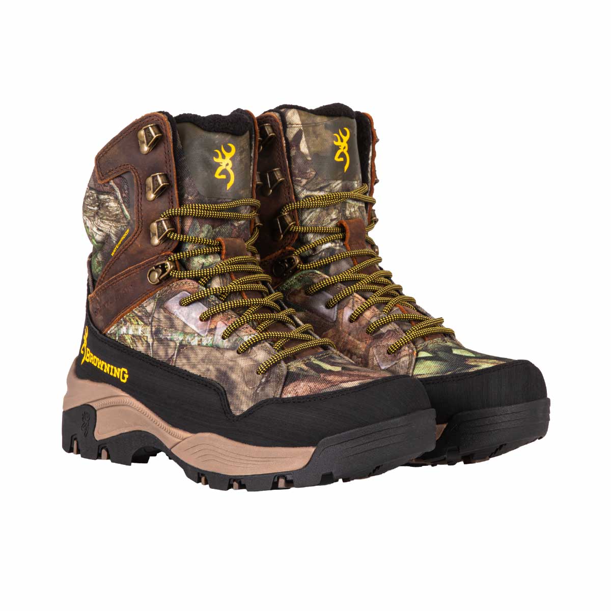Botte de chasse Huntsman Browning en cuir huilé Crazy Horse. Isolation PrimaLoft 100g, membrane imperméable respirante. Terrains accidentés et longues marches.