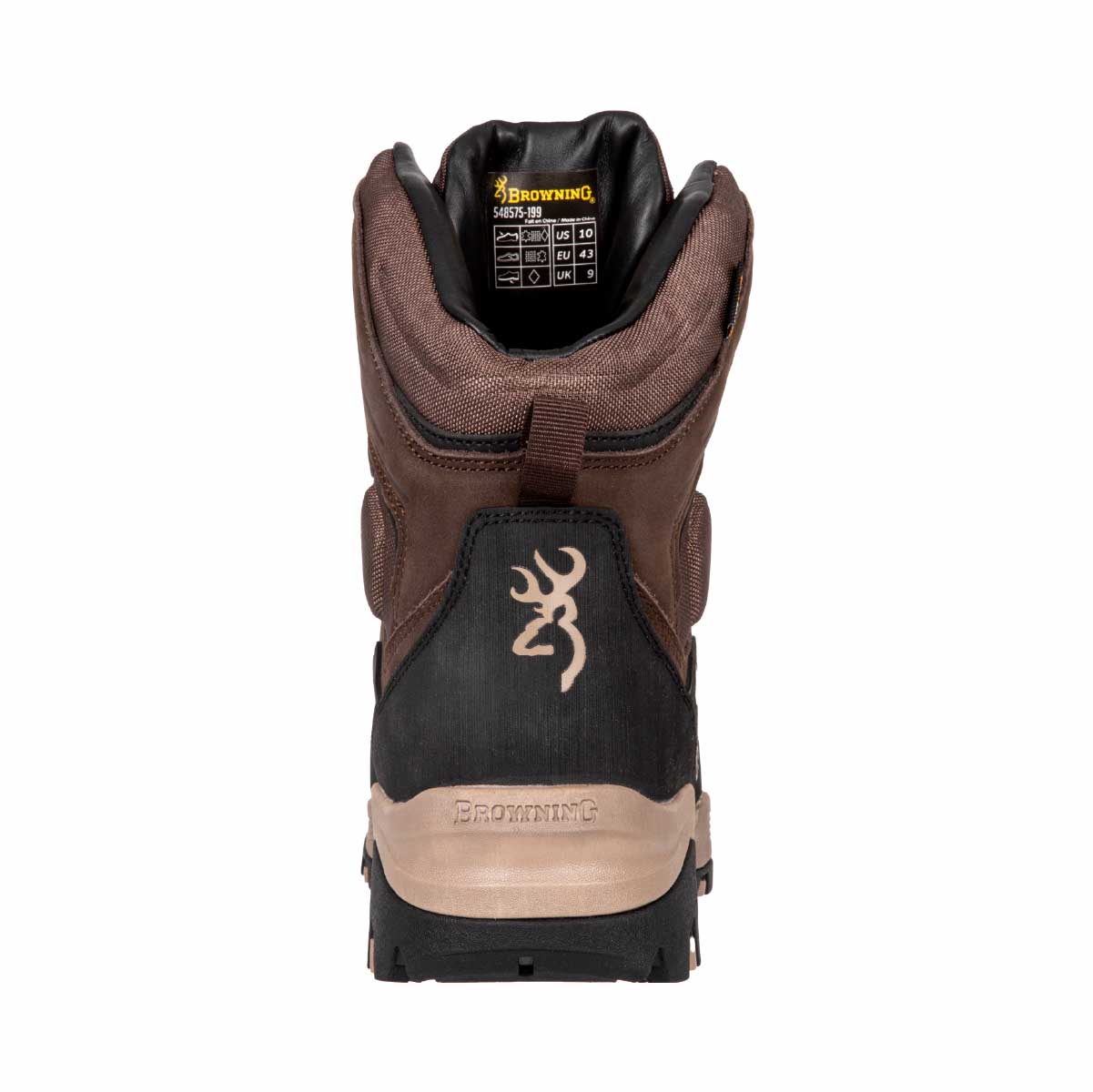Botte de chasse Huntsman II Browning avec laçage MOZ et membrane eVent. Respirabilité supérieure, doublure cuir pleine fleur. Idéale forêt et terrains accidentés.